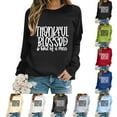 thumbnail image 6 of Women Oversize Sweatshirts Long Sleeve Crewneck Letter Printed Lightweight Loose Sweatshirts Blouse Top Fall Tunic Decorative Sweatshirt Leopard Print Zip up Hoodie Full Zip Thin Athletic Hoodie Extra, 6 of 6
