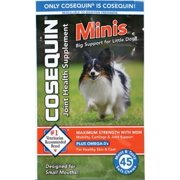 Nutramax Cosequin Minis Maximum Strength with MSM Plus Omega-3's Joint Health Supplement for Small Dogs, 45 Soft Chews