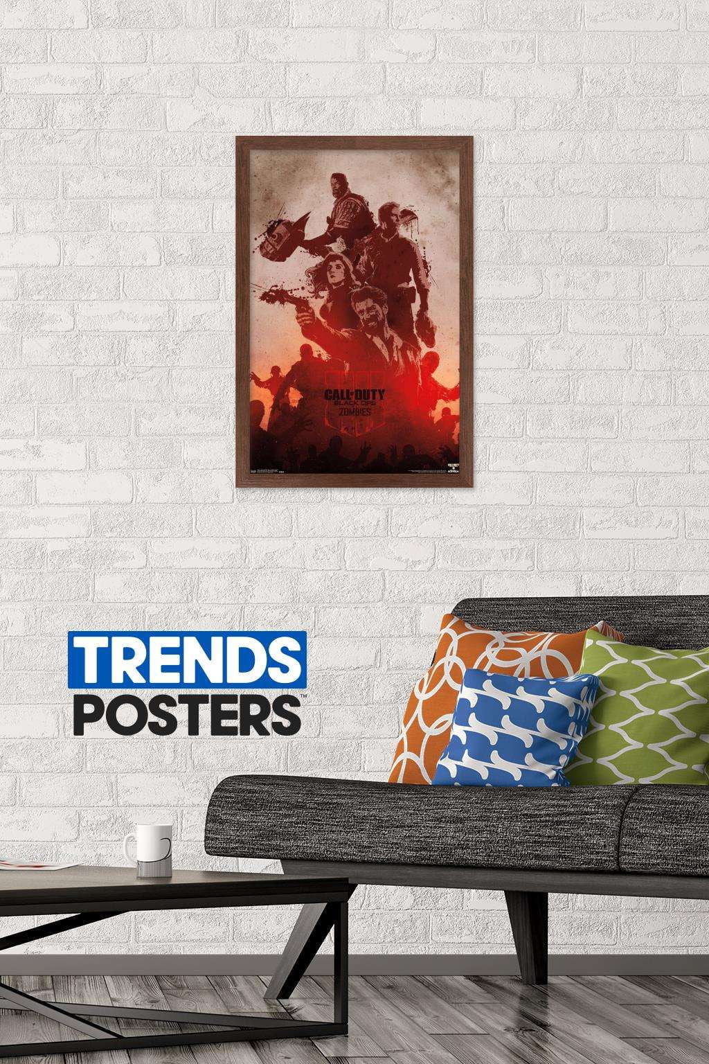 Call of Duty: Black Ops 4 - Zombie Graphic Wall Poster, 14.725" x 22.375", Framed