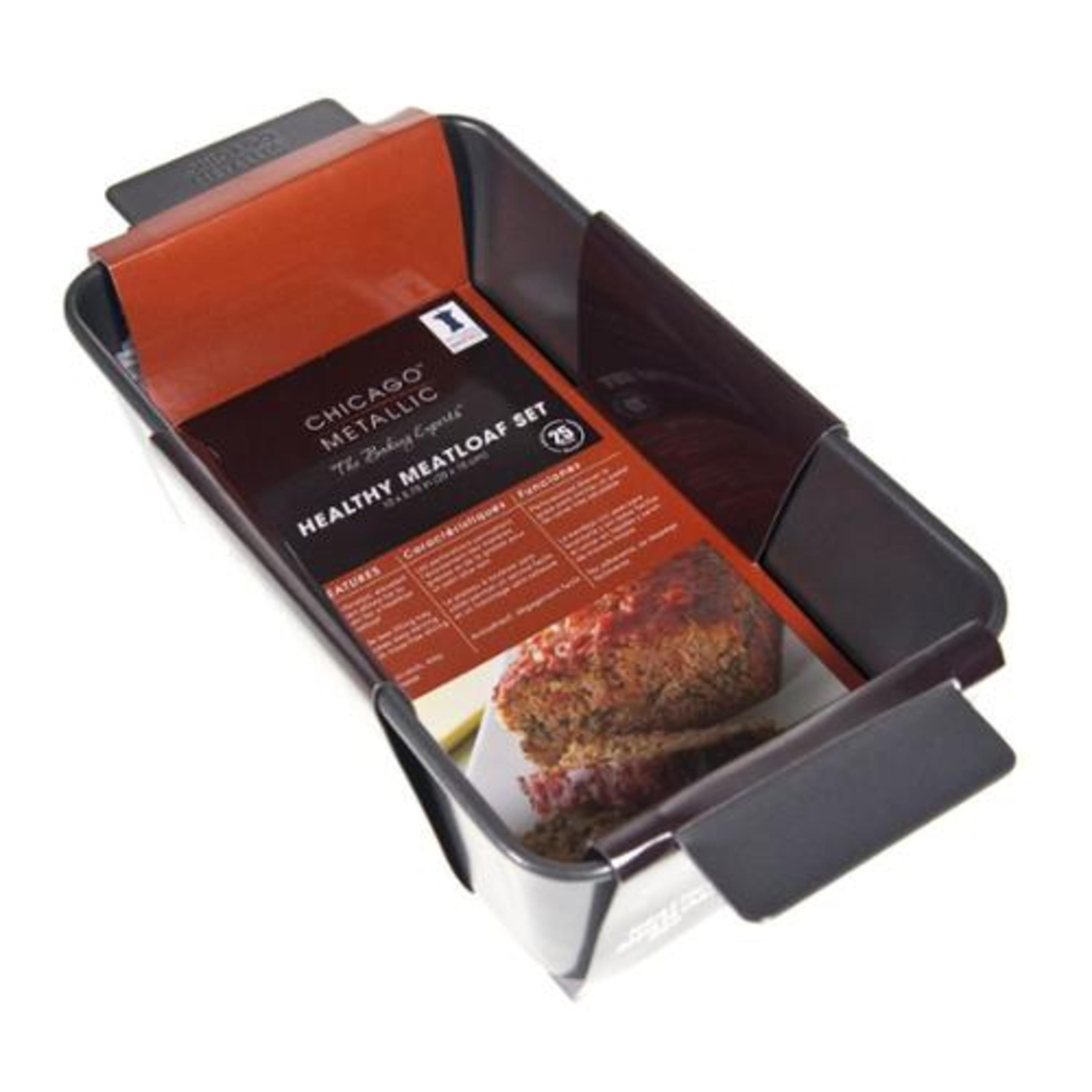 Details about   Chicago Metallic Professional Non-Stick 2-Piece Healthy Meatloaf Set 12.25-Inc 