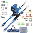 thumbnail image 3 of Children Fishing Rod and Reel Combo Full Kit 1.5m Telescopic Casting Rod Pole with Spincast Reel and Hooks Lures Swivels Carry Bag, 3 of 5