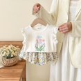 thumbnail image 2 of Gubotare Toddler Girl Outfit Outfits 2 Girls BoyToddler Boy Girl Baseball Clothes Letter Print Short Sleeve Tshirt Top Baseball Shorts Set Kids Casual Summer Outfit Short Set (White,Size 8-9 Years), 2 of 3