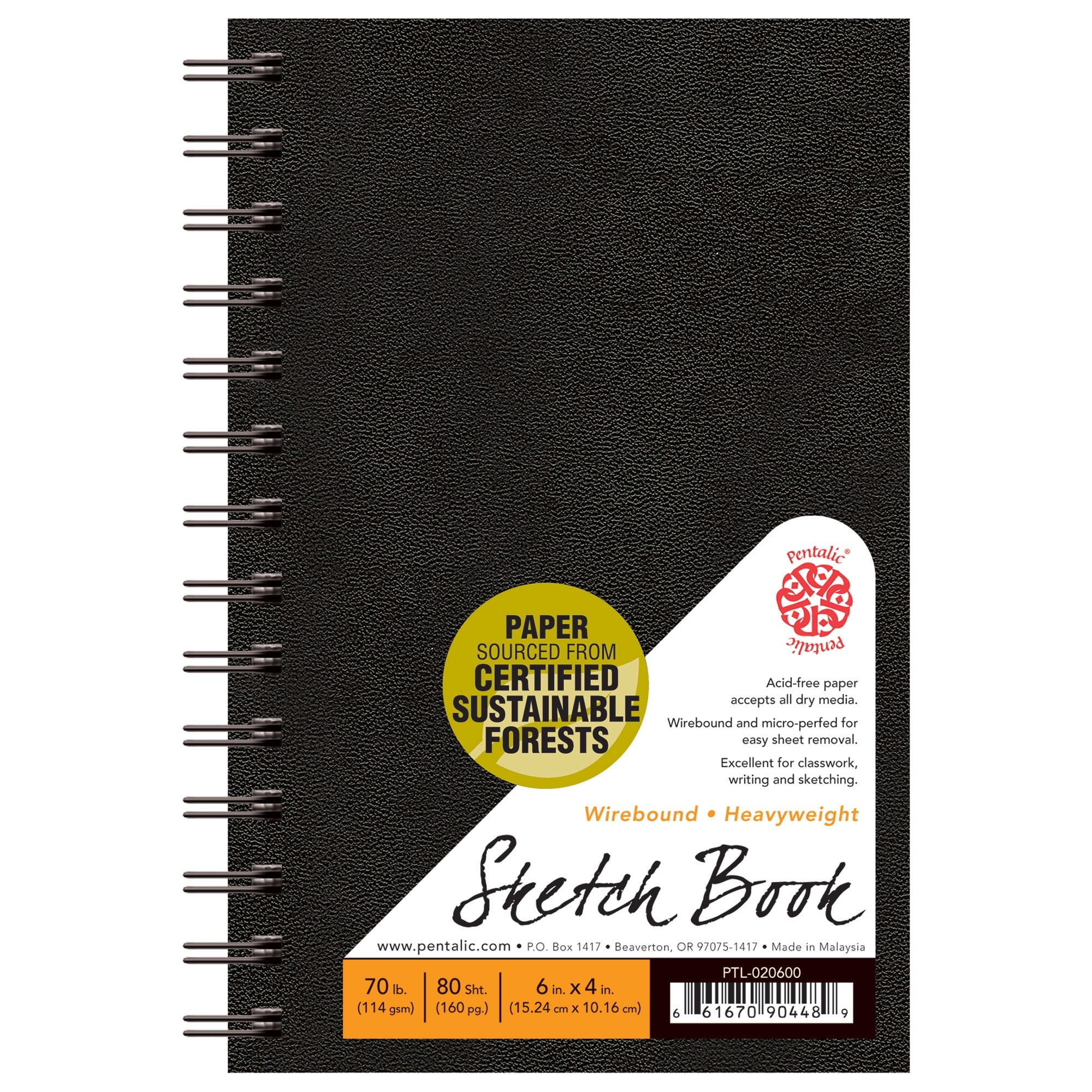 Pentalic - 4'x 6' Traditional Wirebound Artist Sketchbook