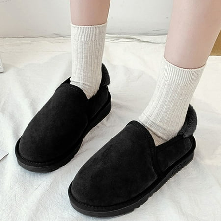 

Christmas Couples Mens Womens Boots Slip On Winter Flat Splashing Plus Velvet Indoor Outdoor Warm Short Snow Shoes