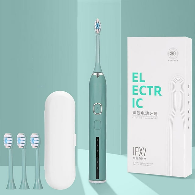 WSBDENLK 15 Level Adult Electric Toothbrush,Household Soft Bristle Cleaning Toothbrush,Ultrasonic Charging Fully Automatic Intelligent Toothbrush Charging Model with 6 Brush Heads