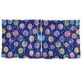 thumbnail image 7 of Yayeee Kitchen Curtains Tier Set of 2 Light Filtering 57"x24" Over Sink Window Panels, Blue Colorful Candies, 7 of 7