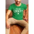 thumbnail image 3 of Old Glory Mens St. Patricks Day Feeling Lucky Irish Green Short Sleeve Graphic T Shirt, 3 of 5
