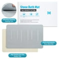 thumbnail image 6 of Stone Bath Mat, Ultra Absorbent Fast Drying Mat, Diatomaceous Earth Bath Mat 16"x24", Easy to Clean Non Slip Stone Mat for Bathroom with Anti-Slip Pad, Grey, 6 of 7