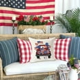 thumbnail image 4 of Dmlowu 4th of July Decorations Pillow Covers Comfortable Throw Pillow Covers Soft Warm 18x18 Pillow Cover for Living Room Bed Sofa, Patriotic Couch Pillow Covers for Independence Day, 4 of 6