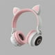 thumbnail image 2 of Bluetooth 5.0 Auriculares inalámbricos con orejas de conejo y gato LED con micrófono para niños y niñas, 2 of 2