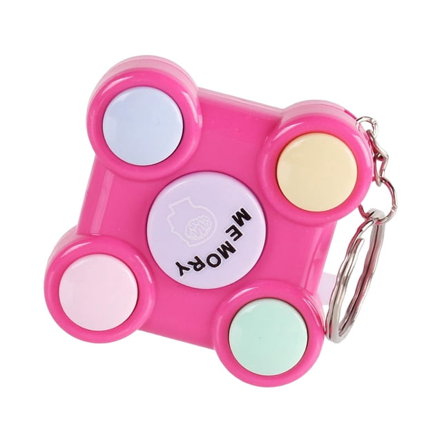 Juego de memoria iluminado, minijuegos, llaveros, cubo parpadeante, rompecabezas de entrenamiento de memoria Rosa