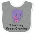 thumbnail image 3 of Inktastic I Love My Great Grandma Elephant Girls Baby Bib, 3 of 4