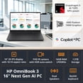 thumbnail image 3 of HP OmniBook 3 16 Pouces Portable PC 2K Copilot+, Snapdragon X X1-26-100, 16 Go LPDDR5X, Stockage 1,5 To (SSD 512 Go + Station d'Accueil 1 To), Clavier Rétroéclairé, Caméra IR FHD, Wi‐Fi 6, Windows 11 Pro, Mica Argent, 3 of 9