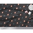 thumbnail image 2 of Soimoi Black Cotton Poplin Fabric Diamond Geometric Decor Fabric Printed Yard 56 Inch Wide, 2 of 3