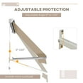 thumbnail image 4 of Outsunny Aluminum Frame Manual Retractable Patio Awning, Cream White, 4 of 9