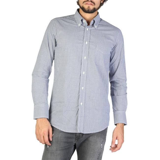 Von Furstenberg HELMUT-CR06-Blue-XL Helmut Mens Shirt - Blue, Extra ...