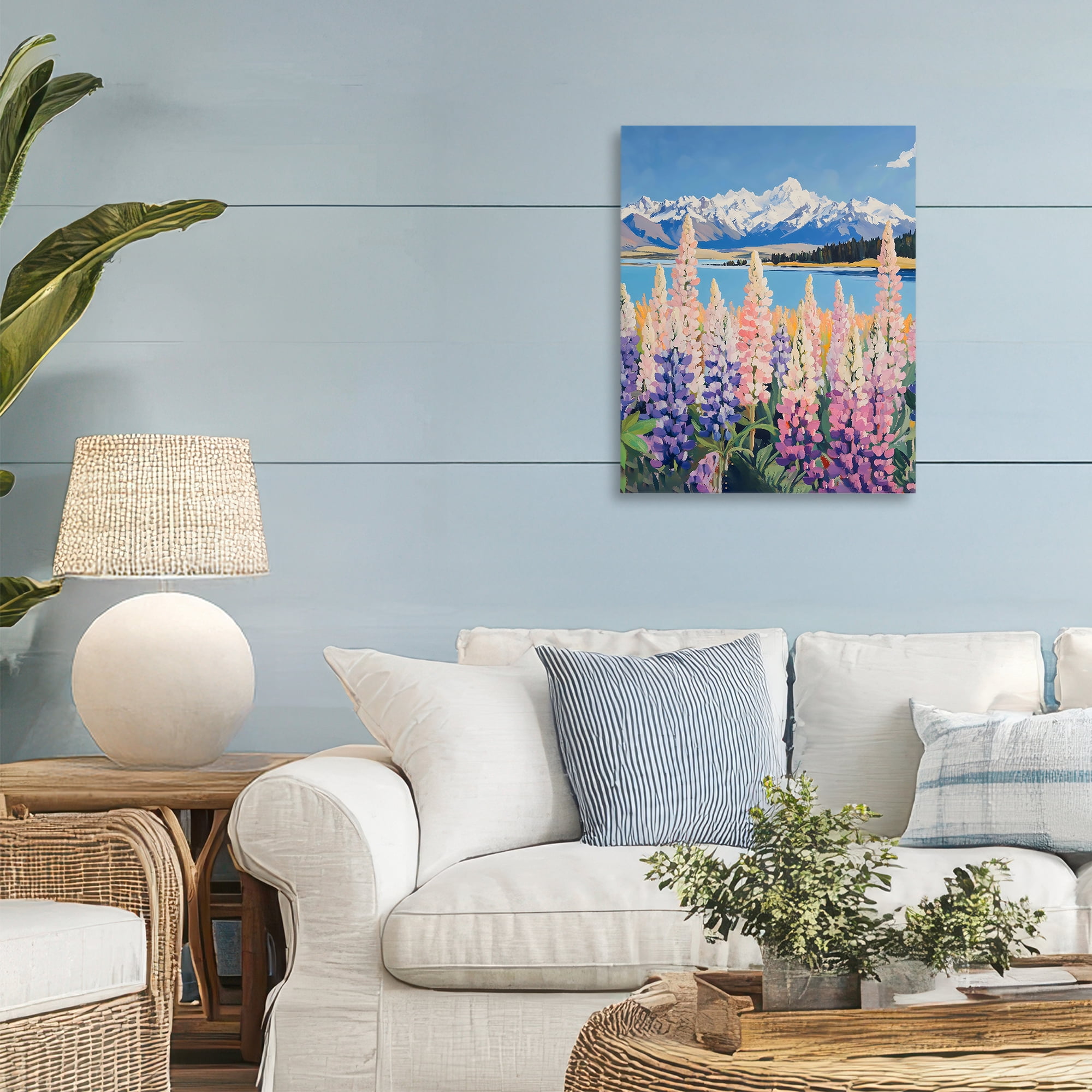 Stupell Industries Mountains & Wildflowers by Lake Canvas Wall Art, design by The Prints Vibe