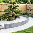 thumbnail image 5 of Garden Landscape Edging Border, Light Gray Wood Grain Fence for Lawn Pathway Flower Bed, 5 of 5