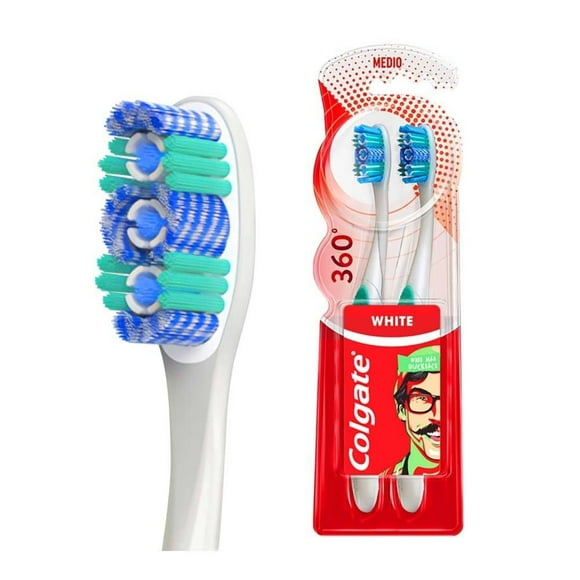 Cepillo dental Colgate 360 Luminous White Gen Z Edición Limitada 2 Piezas