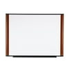 3M™ Melamine Dry-Erase Whiteboard, 48" x 72", Aluminum Frame With Mahogany Finish