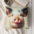 thumbnail image 3 of Pig Animal Throw Pillow Covers Linen Vintage Watercolor Animal Decorative Pillowcase Cushion Cover Decor Indoor Outdoor Sofa Bedroom, 3 of 5