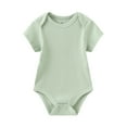 thumbnail image 4 of Zavbaby Baby Boy Girl Ribbed Short Sleeve Cotton Bodysuits,3-Pack,Sizes 0-12M, 4 of 9