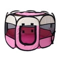 thumbnail image 1 of Corral portátil plegable para mascotas, de malla transpirable, jaula superior ligera con cremallera Rosa S Zulema Parque infantil plegable, 1 of 8