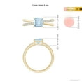 thumbnail image 4 of ANGARA Natural Square Aquamarine Crossover Shank Ring with Diamonds in 14K Yellow Gold for Women (Size-6mm) | March Birthstone, Birthday, Anniversary, Jewelry Gift for Women | Natural Aquamarine Ring, 4 of 8