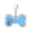 Blue, variant on Alloy Pet ID Tag for Dog and Cat, Animal Name Identification Pendant in Bone Shape, Engravable Keychain Accessory with Rhinestone Decor and Lobster Clasp, Pink (1.3 inches / 3.4 cm)