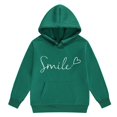 thumbnail image 4 of SNKSDGM Girls Girls Easter Outfits Size 8-9 Easter Outfits for Girls Size 8 Children Kids Boys and Girls Long Sleeve Letter Printed Lightweight Hoodie Sweatshirts and Long Pants Set Outfit 8-9 Years, 4 of 6