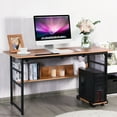 thumbnail image 3 of Gymax 55'' Ordinateur Bureau Bureau Bureau de Rédaction Table à Dessin avec Table Inclinable, 3 of 10