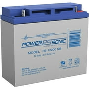 Power Sonic PS-12200NB, 12V 20Ah Rechargeable Sealed Lead Acid (SLA) Battery