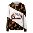thumbnail image 5 of Godom Plus Size Hoodies for Women Halloween Long Sleeve Pullover Shirts Drawstring Tops S-5XL, 5 of 6