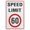 P126, variant on Speed Limit 60Km Sign For Business 8"X12" Rust Free Aluminum Uv Printed,4 Pre-Drilled Holes.Durable/Weatherproof