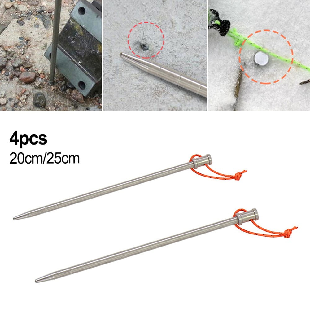 Lylong Tent Pegs With Reflective Rope Made From Lightweight Titanium Material