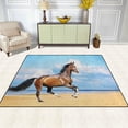 thumbnail image 3 of SKYSONIC Lightweight Soft Area Rugs Horse Galloping On The Beach Floor Mat for Kids Playing Room Hardwood Floor Living Room 63x48 inch Nursery Rugs, 3 of 6