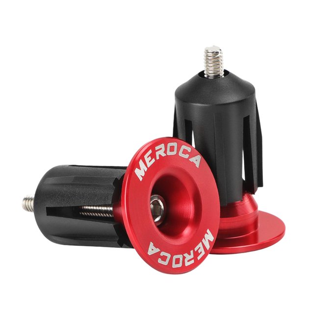 Siruishop MEROCA 2Pcs Bike Bar End Bar End Plugs for Cycling Riding red