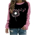 thumbnail image 1 of Birdeem Blouse à Manches Longues Imprimée pour Femmes, Col Rond, Tunique Décontractée pour la Saint-Valentin, 1 of 1