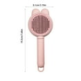 thumbnail image 3 of Ovzne Pet Comb 19.58.14Cm/7.683.191.57In - Stainless Steel Needle Grooming Tool, Portable One-Click Self-Cleaning Brush For Hair Removal, Blue (5 Colors Available), 3 of 6