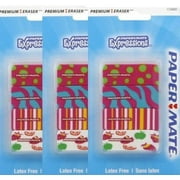Paper Mate Pink Expressions Erasers, 12-Count