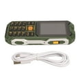 thumbnail image 1 of Teléfono móvil para personas mayores, 2G, 2,6 pulgadas, ultrafino, 16800 mAh, gran volumen, con línea de carga para llamadas, color verde, 1 of 15