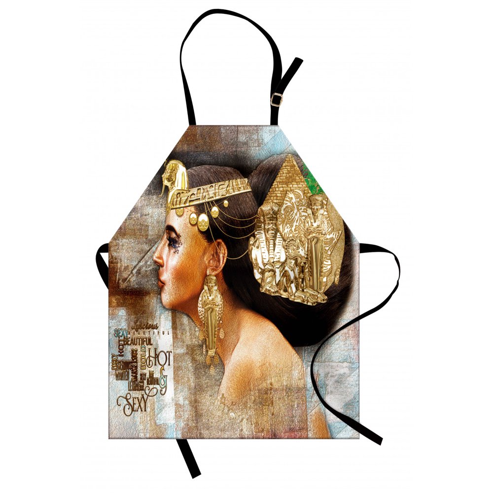 Egyptian Apron Woman Queen Cleopatra Profile Historical Art Scene with