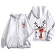 thumbnail image 6 of Christmas Hoodies for Women 2025 Long Sleeve Zip Up Graphic Hooded Sweatshirt with Pockets Holiday Jacket Coat, 6 of 7