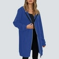 thumbnail image 5 of Xmyrz Fall Jackets For Women 2025 Cardigan Coat Hoodies Large Size Zipped Long Sleeve Pocket Warm Outerwear Coat Outerwear Jacket, 5 of 7