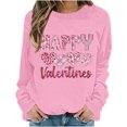 thumbnail image 2 of Uootdi Heart Printed Sweatshirts for Women Funny Love Heart Letter Print Graphic Long Sleeve Shirts Crewneck Pullover Top Holiday Pullover Outfits Gift, 2 of 6