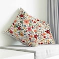 thumbnail image 3 of Watercolor Flowers Pillow Covers 16x16 Inch Decorative Throw Pillow Cover, Rustic Spring Floral Botanical Beige Sofa Pillowcases Accent Cushion Case Home Decor Bedroom Living Room, 3 of 6