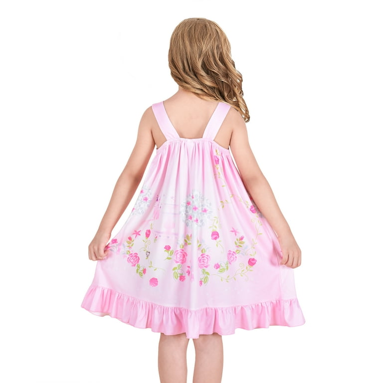 Girls Dress Princess Nightgown Sleepwear Summer Pajama Bow Tie 6 Years Walmart