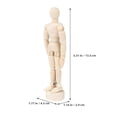 thumbnail image 2 of RUNROTOO 2Pcs Wooden Doll For Drawing Human Figure With Sketch Style For Artists Display, 2 of 8