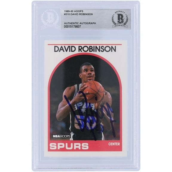David Robinson San Antonio Spurs Autographed 1989-90 NBA Hoops #310 BAS Authenticated Rookie Card - Fanatics Authentic Certified