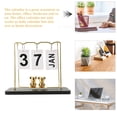 thumbnail image 3 of OULII Lot de 1 Calendrier de Table Perpétuel Réutilisable Design Simple et Élégant pour Étudiants 11.8x3.5x7.7in, 3 of 5